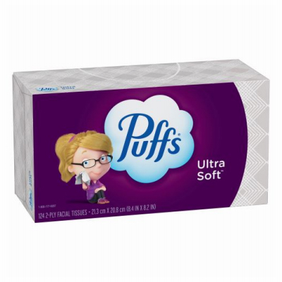 PUFFS 35669 Non-Lotion Facial Tissue, 8.4 in L, 8.2 in W White