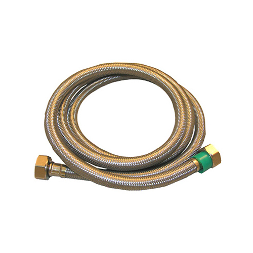 Faucet Supply Line 1/2" FIP X 1/2" D FIP 48" Braided Stainless Steel