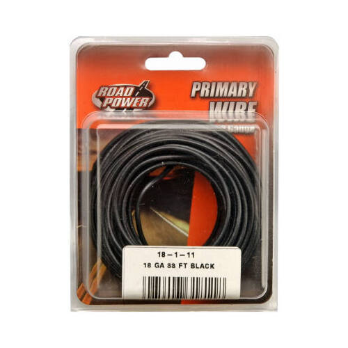 Primary Wire, Black, 18-Ga., 33 Ft.