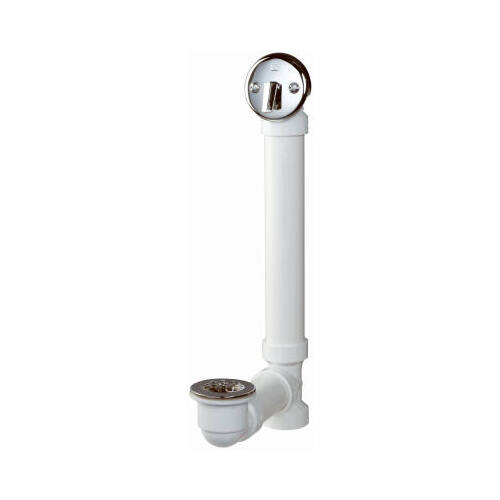 Keeney 640PVC Bath Drain Assembly, PVC, Polished Chrome, For: All Standard Size Tubs