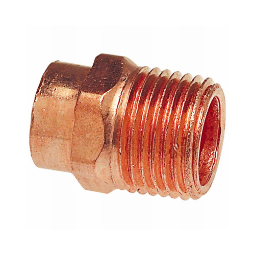 NIBCO W01190D Pipe Adapter 3/8" Copper X 1/2" D MIP Copper