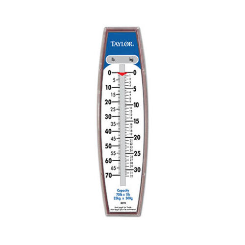 Hanging Scale, 70 lb Capacity, Analog Display, Steel Housing Material, lb Enamel-Coated