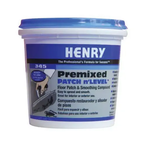 HENRY 12063 345 Patch n' Level Premixed Floor Patch and Smoothing Compound, Off-White, 1 qt Pail