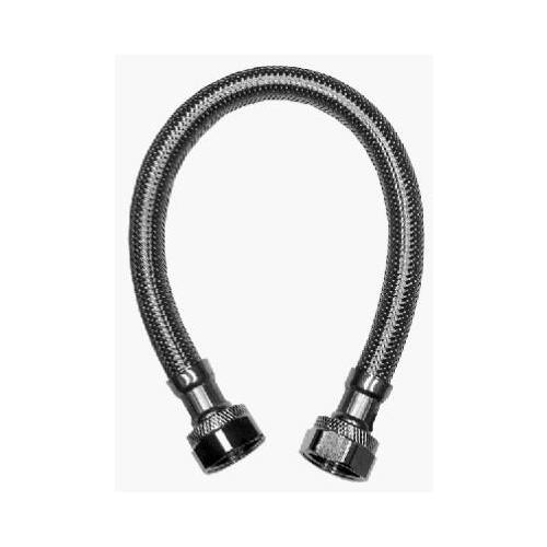 Faucet Supply Line 1/2" FIP T X 1/2" D FIP 12" Braided Stainless Steel