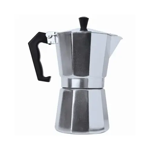 Stovetop Espresso Maker 6 cups Silver Silver