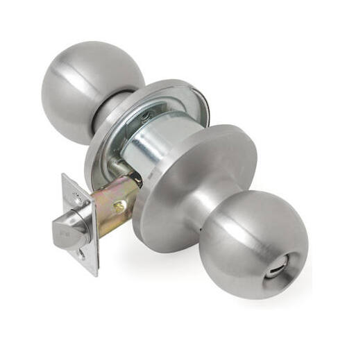 Tell Manufacturing CL100052 Privacy Lockset Empire Satin Stainless Steel 1-3/4" Satin Stainless Steel