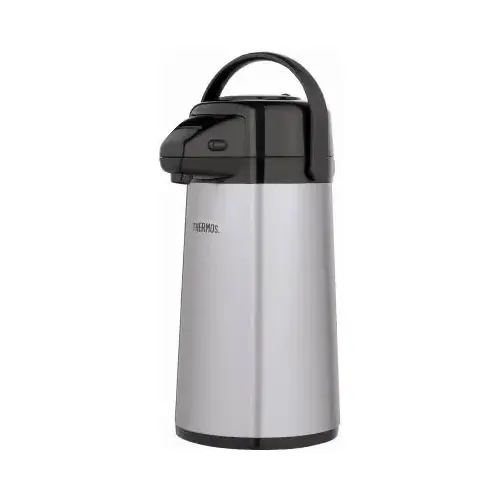 Pump Pot, 2 qt Capacity, Stainless Steel Black/Silver