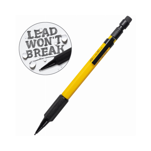 Mechanical Clicker Pencil, 1.3 x 120 mm Lead, 2B Lead, Dark Lead, ABS Barrel, 6 in L - pack of 6