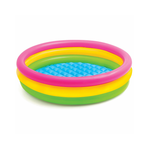 Intex 57422EP Inflatable Pool Sunset Glow 73 gal Round Plastic 13" H X 5 ft. D Multicolored