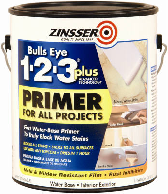 Zinsser 249937 Bulls Eye Primer, White, 1 gal, Can