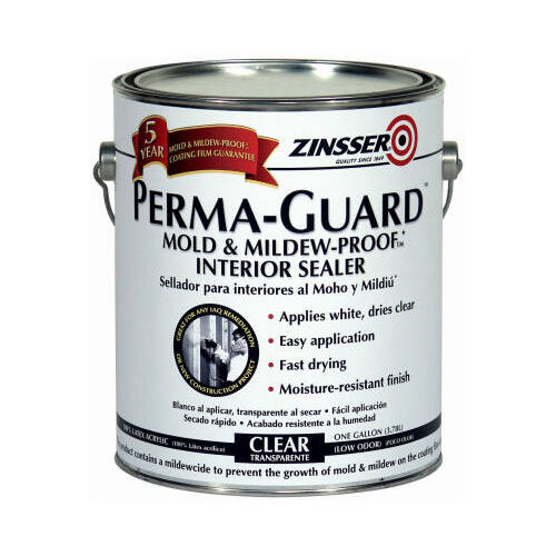 Mold and Mildew-Proof Paint Perma-Guard Flat/Matte Clear Water-Based Interior 1 gal Clear - pack of 2