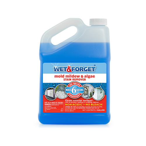 Wet & Forget 800066CA Stain Remover, 1 gal, Liquid, Slight Almond, Blue