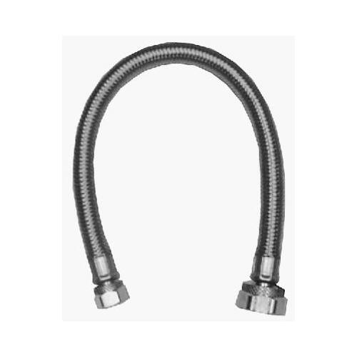 Faucet Supply Line 1/2" Compression X 1/2" D FIP 16" Braided Stainless Steel