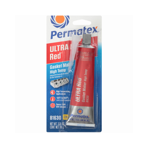 PERMATEX 81630 Gasket Maker Ultra Red Type-1 High Temperature 3.35 oz Red