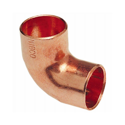 NIBCO W01500T Copper Pipe Reducing Elbow, 90-Degree, 1 x 3/4-In. CxC