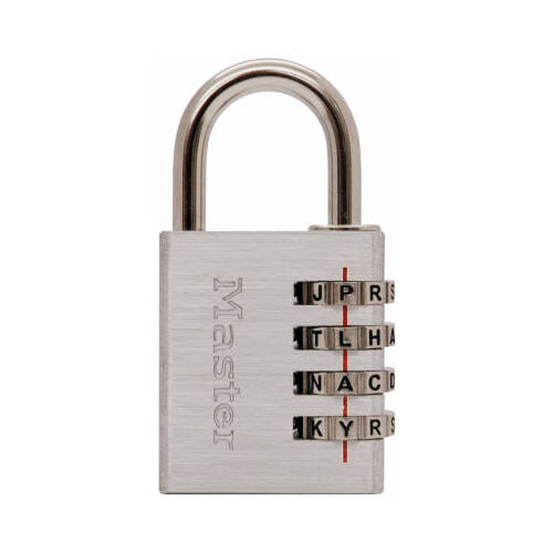 Luggage Lock 1-9/16" H X 1-9/16" W X 1-9/16" L Aluminum 4-Dial Combination