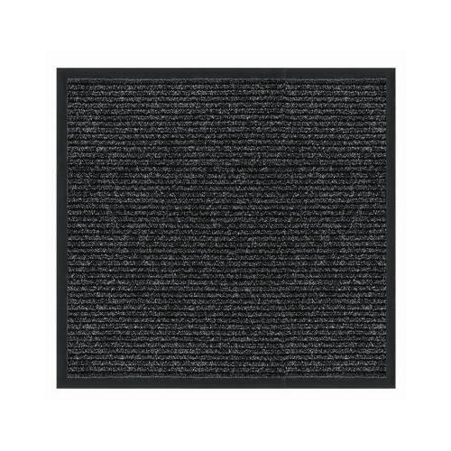 Floor Mat Platinum 48" L X 36" W Charcoal Polyester/Vinyl Charcoal