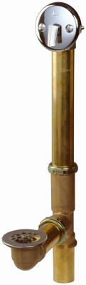 Keeney 606RB Bath Drain Assembly, Brass, Chrome, For: Built in Tubs