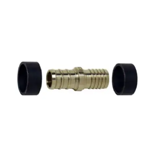 3/8 in. Brass PEX Barb Polybutylene Coupling - pack of 6