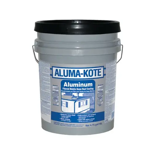 Aluma-Kote 5 Gal. Aluminum Fibered Mobile Home Roof Coating Silver