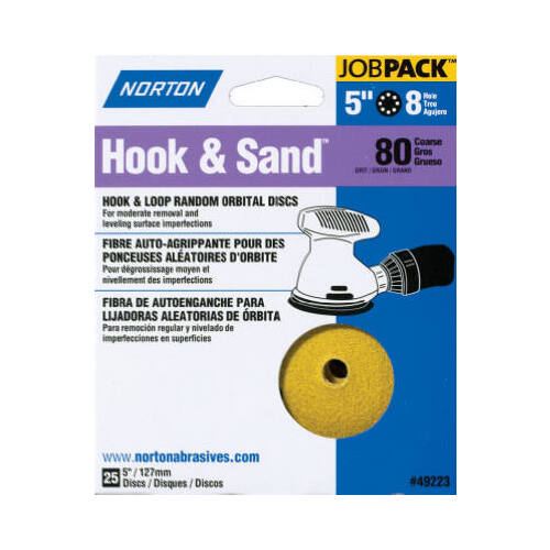 5-Inch 150 Fine Grit Hook & Loop Paper Discs  pack of 25