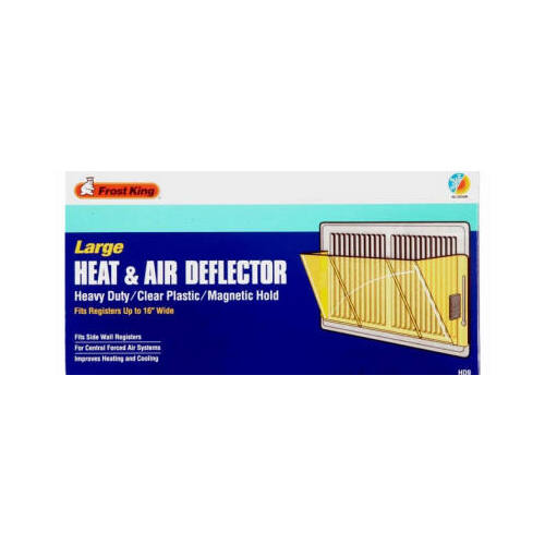 Air Deflector 5-3/4" H X 11-1/4" W 1-Way Clear Plastic Clear