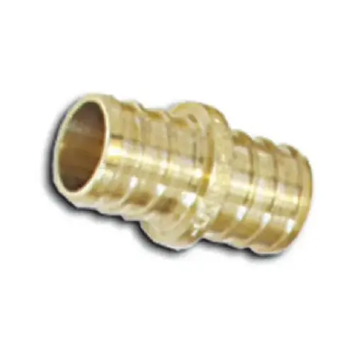 Tube Coupling with PB Crimp Ring, 1/2 in, PEX, DZR Brass, 200 psi Pressure - pack of 6