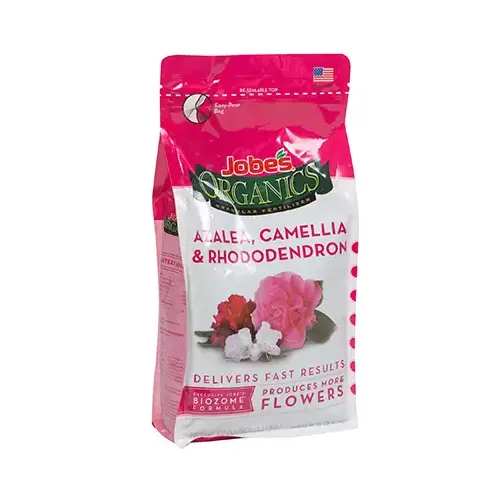 Jobes 09826 Azalea Camellia and Rhododendron Organic Plant Food, 4 lb, Granular, 4-3-4 N-P-K Ratio Brown