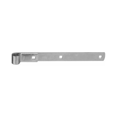 Hinge Strap 12" L Zinc-Plated Silver Steel Zinc-Plated