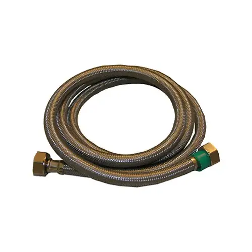 Faucet Supply Line 1/2" FIP X 1/2" D FIP 60" Braided Stainless Steel