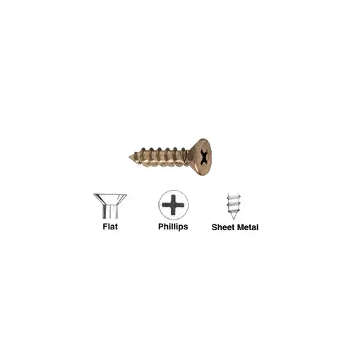 #10X1" Antique Brass Wood Screw