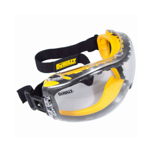 Safety Goggles Concealer Anti-Fog Clear Lens Black/Yellow Frame