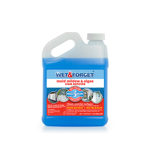 Wet & Forget 800033CA Stain Remover, 0.5 gal, Liquid, Slight Almond, Blue
