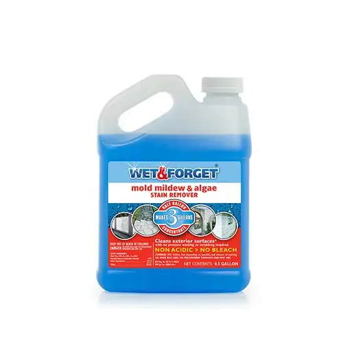 Stain Remover, 0.5 gal, Liquid, Slight Almond, Blue