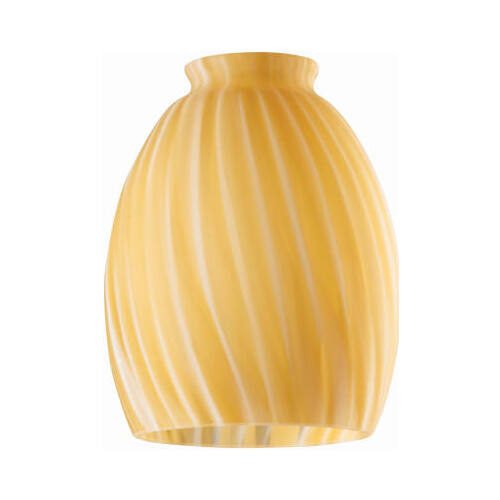 Light Shade, Tapered Barrel, Glass, Yellow