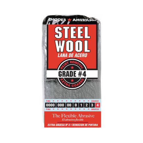 Rhodes American 10121116 Steel Wool Pad 4 Grade Extra Coarse