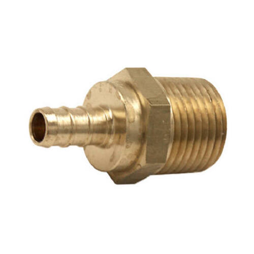 Male Adapter 3/8" PEX Barb T X 1/2" D MNPT Brass