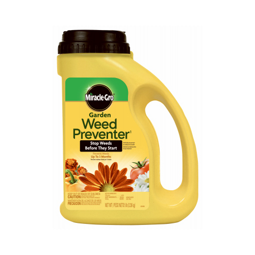 1 Garden Weed Preventer, Granular, 5 lb Jug Amber/Dark Brown