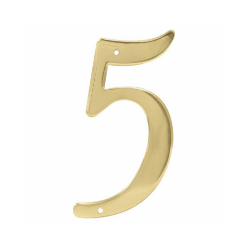 Number 4" Gold Brass Nail-On 5