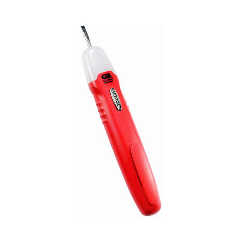 GB GCV-3206 Probe and Continuity Tester with Screwdriver Tip, 12 to 250 VAC/VDC, LED Display, Functions: Voltage, Red