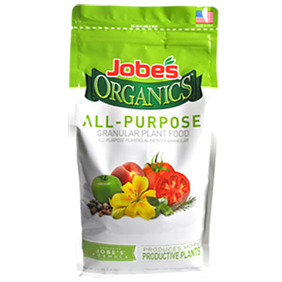 Jobes 09526 All-Purpose Organic Plant Food, 4 lb, Granular, 4-4-4 N-P-K Ratio Brown