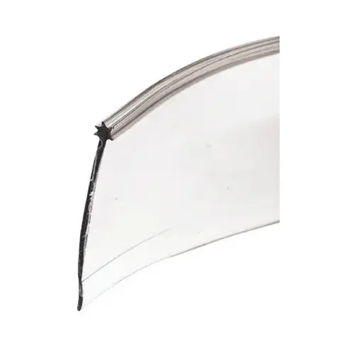 Shower Door Bottom Sweep, Vinyl, Clear, For: Older Style Drip Rail Systems