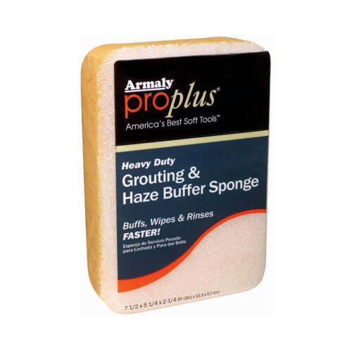 Armaly 00606-XCP12 Tiling Sponge ProPlus Heavy Duty For Grout & Concrete 7.5" L Yellow - pack of 12