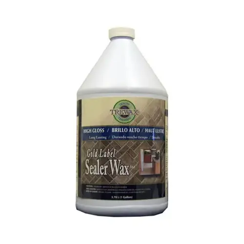 Gold Label Sealer Wax, 1 gal, Liquid, Acrylic, White