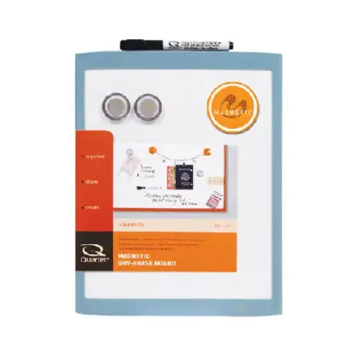 Quartet MHOW8511 Dry Erase Board, 8-1/2 in W, 11 in H, White Board, Plastic Frame