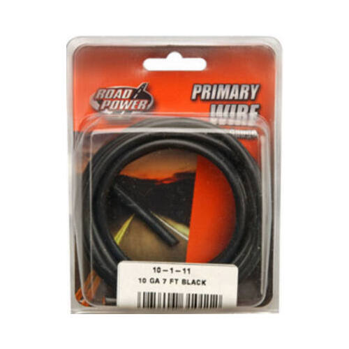 Electrical Wire, 10 AWG Wire, 1-Conductor, 25/60 VAC/VDC, Copper Conductor, Black Sheath