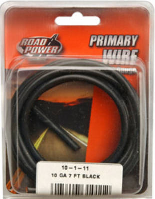 Road Power 55671833 Electrical Wire, 10 AWG Wire, 1-Conductor, 25/60 VAC/VDC, Copper Conductor, Black Sheath