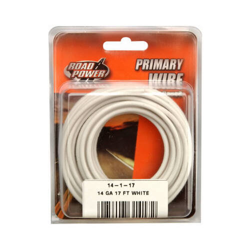 Primary Wire, White, 14-Ga., 17 Ft.