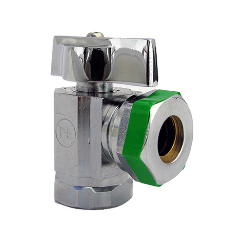 Angle Stop Valve 1/2" FIP X 1/2" IP Brass Chrome Plated