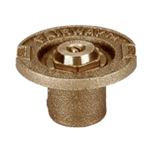 Flush Sprinkler Head, Brass, 1.5-In., Half Circle